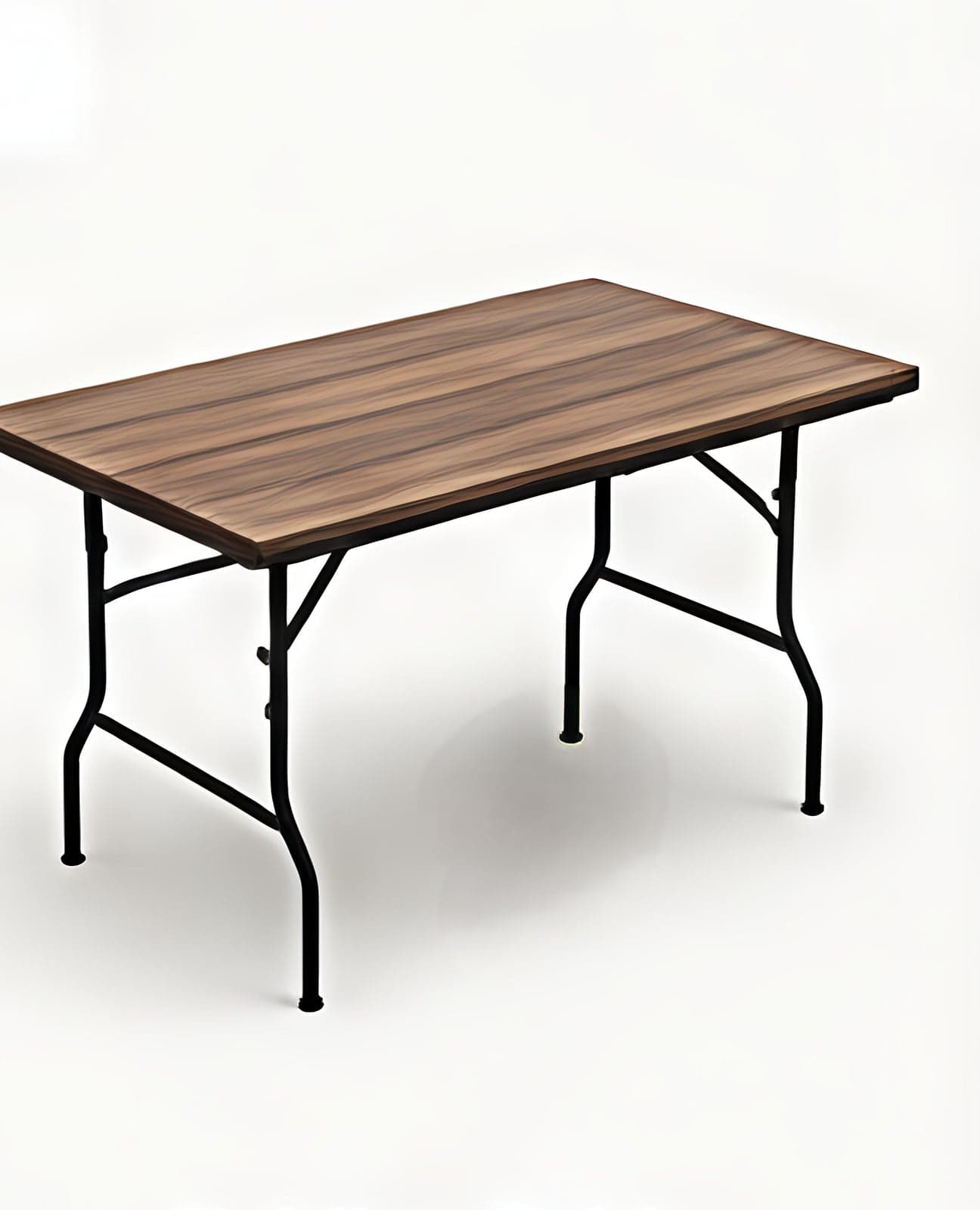 Folding utility table with powder-coated steel legs